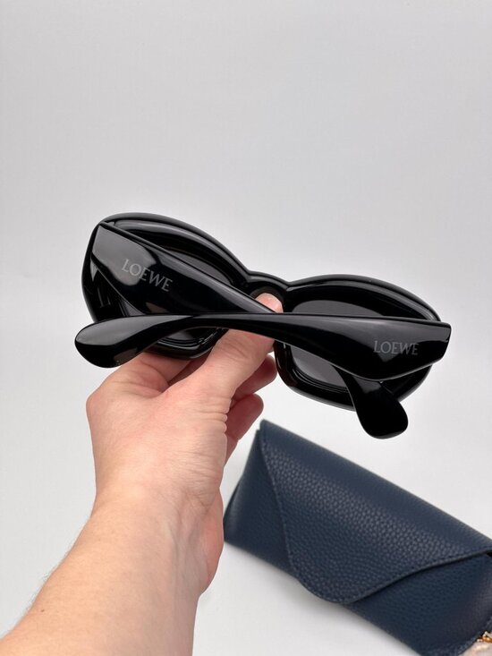 Loewe INFLATED Women Sunglasses – Black/Smoke Cat Eye Frame (LW40117I 01A)
